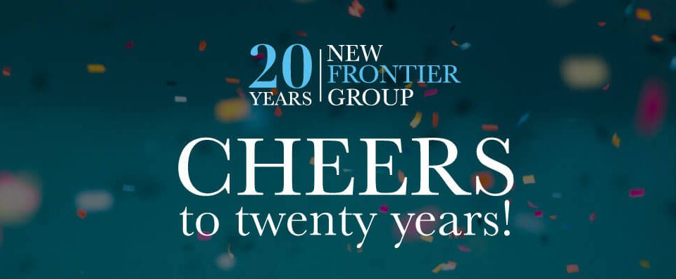 New Frontier Group 20th Anniversary banner