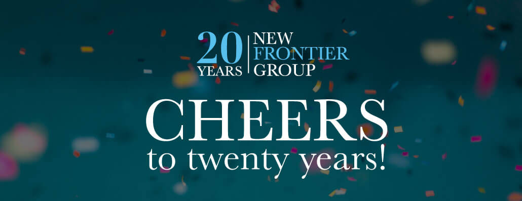 New Frontier Group 20th Anniversary banner