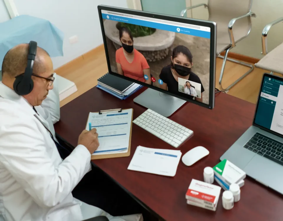 physician and patient using telehealth